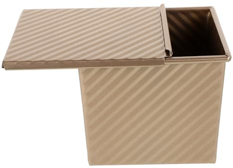 Hemobllo Moule à Mini-pain Avec Couvercle Coulissant 200 g Acier Au Carbone Antiadhésif Pour Cuisson Uniforme Pain De Mie Toast La Cuisine Quotidienne Et Pâtisserie