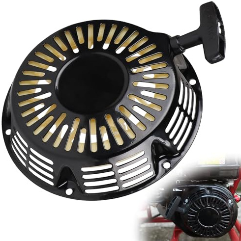 DBREAKS Lanceur pour Moteur Honda GX340, GX390 11CV 13CV 18CV 20CV Moteur, Démarreur à Câble, Démarrage à Rappel, avec Câble, Noir