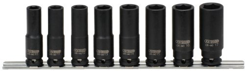 KS Tools 515.0648 3/8 Sechskant-Kraft-Stecknuss-Satz, lang, 8-tlg.