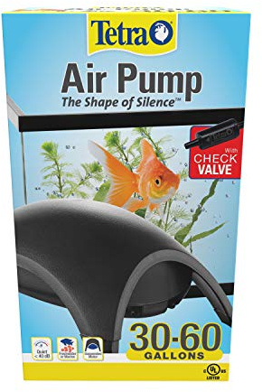 Tetra Whisper Aquarium Air Pump for Fish Tanks up to 60 Gallons, Quiet Powerful Airflow,Black