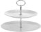 Della Cucina Porselein-Soporte para Tartas (2 Capas), Blanco