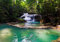 wandmotiv24 Fototapete Wasserfall, Thailand, XL 350 x 245 cm - 7 Teile, Wanddeko, Wandbild, Wandtapete, Erawan, Fluss, Landschaft M1059