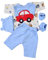 Fenteer Weiche Babypuppe Kleidung Set mit verschiedenen Muster für Junge oder Mädchen Puppe - Auto, 22-23 Zoll