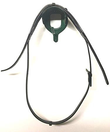 G&S traditionelles Kopfstück Genickstück für Trensen aus weichem Leder Warmblut Full (schwarz/schwarzes Polster)