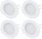 acegoo 4 x Foco Empotrable 12V LED Luz de Techo Downlight 3W 3200K para Caravana Barco Camper Furgoneta Muebles, Blanco cálido(Acabado blanco)