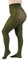 LEELA LAB Collant Curvy Taille Haute Semi-mat 90 Deniers - Made in Italy (Military green, 6)