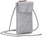 Zwei Handytasche zum Umhängen Olli OP30 Smartphone-Etui 19 x 11 cm, Kleingeldfach + 4 Kartensteckfächer, umlaufender Reißverschluss, längenverstellbarer Riemen, Robustes Material (Ice)