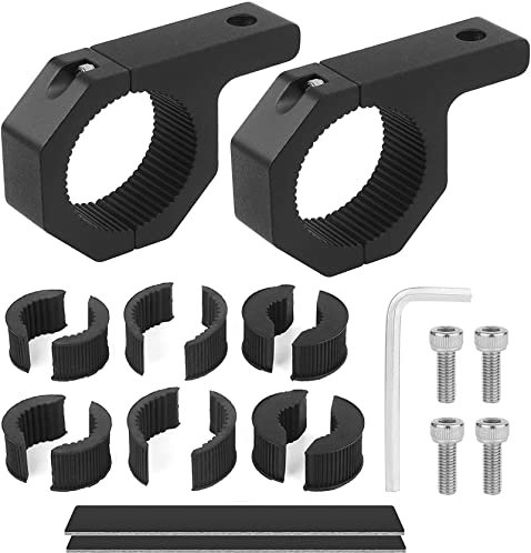 2PCS Tube Clamps for Off-Road ATV UTV Light Bar Clamp Kits (Choice 1/1.5/1.75/2 Inch) Aluminium Mounting Bracket Kit LED Off Road Light Horizontal Bar Clamp Roof Roll Cage Holder