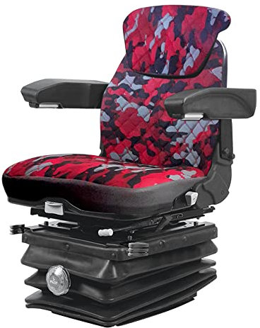 Binbir Trend Cubierta universal de asiento de tractor resistente para tractores de gabinete con reposacabezas, cubierta de asiento de carretilla elevadora, patrón de camuflaje, 4 colores (camuflaje