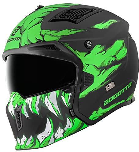 Bogotto Radic Skulash Helm, grün/schwarz, XL