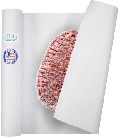 IDL Packaging 18 x 150' Mini Freezer Paper Roll for Meat and Fish – Plastic Coated Freezer Wrap for Maximum Protection – Safer Choice Than Wax Paper – Wrapping and Freezing Food