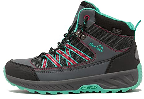 Peter Storm Kids' Broadoak Waterproof Walking Mid Boots with StormGrip Outsole, Children's Walking Boots, Vegan Friendly, Outdoors, Camping, Travelling, Trekking & Hiking Footwear