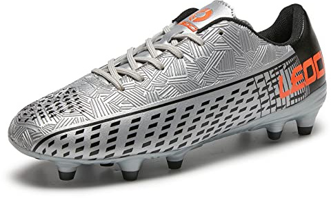 LEOCI Men's Football Shoes Adult Soccer Boots Women's Training Ag/FG Outdoor Unisex Soccer Cleats Astro Firm Rugby Sneakers
