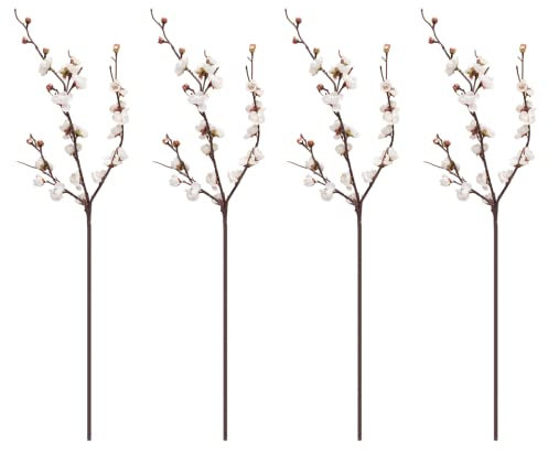 ZHDOKA Künstliche Zweige, Pflaumenblüten, 94 cm, Kunstblumen, Seide, Kunstblumen, Blumensträuße, künstliche Kirschbaum, Stiele für Zuhause, Hotel, Büro, Hochzeit, Party, Garten, Dekoration