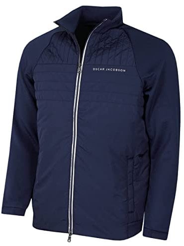 Oscar Jacobson Mens Harrington Padded Thermal Golf Jacket - Navy - M