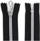 Aerzetix - C64066 - Set di 2 Cerniere Lampo a Spirale N°5 20cm Non separabile autobloccante - Rete in Nylon Argento - tiretto cursore in Metallo - Colore Nero - merceria