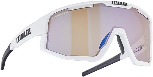 Bliz Fusion Photochromic Sportbrille, matt white-brown w blue multi