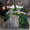 LLSZAHD Copripiumino Matrimoniale 240x220 Lince Verde Copripiumino con Cerniera Matrimoniali Sacco Copri Piumino in Microfibra Morbido e Traspirante Copripiumino 240x220cm