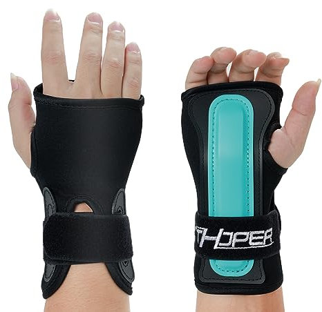 CTHOPER Protector de muñeca para Snowboard, esquí, monopatín, patineta, Adultos/niños/jóvenes (1 par) M