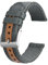 BISONSTRAP Sportliche Nylon Uhrenarmband, Militär Uhrenarmbänder für Herren, 20mm, Grau mit Silberne Schnalle