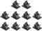 uxcell Adjustable Cable Clips, 10pcs 8-10mm Self-Adhesive Cable Clamp Wire Clamps Cable Organizer Cord Clips for Wire Management, Black