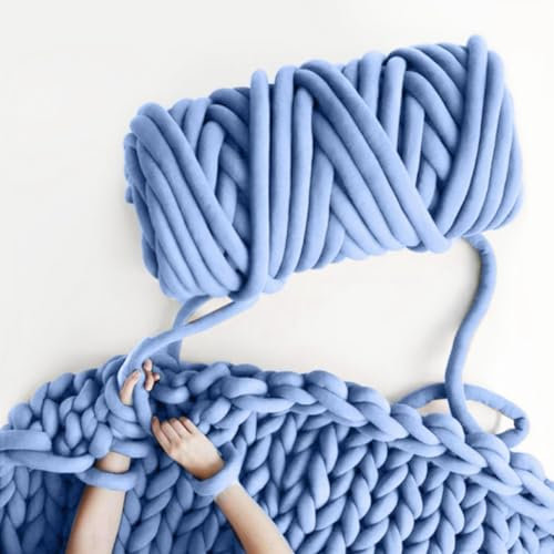 RANJIMA Dicke Wolle zum Handstricken, Chunky Wool, Chunky Yarn Wolle zum Häkeln Dickes Garn, 500g Länge ca 25M, Strickwolle Dickes Garn für Riese Klobig Sticken Werfen Sofa Decke und Kunsthandwerk