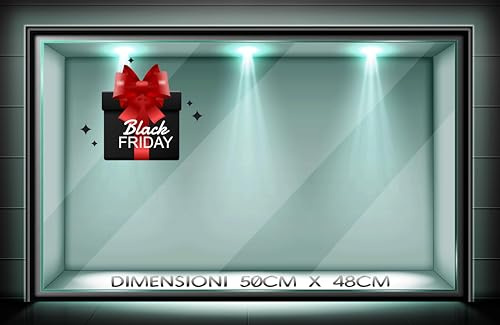 vetrofania black friday adesivo vetrina vetrina negozi Stickers Finestra Decorazione sconti sale vetrine offerte cod V141