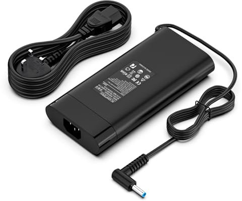 200W Laptop Charger for HP Omen 15 17, 19.5V 10.3A AC Adapter For HP Pavilion Gaming 15 16 17, ZBook Fury Create Studio Power 15 17 G3 G4 G5 G6 G7 G8, TPN-LA21 TPN-DA10 ADP-200HB B Power Supply