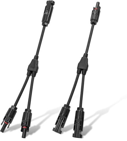 ECO-WORTHY Y Stecker Solarkabel Y Verteiler Solar Anschluss Adapter Solar Kabel für Solarpanel Photovoltaik