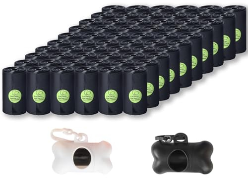DREAM&GLAMOUR Dog Poop Bags,value pack,1200 Count Extra Thick and Strong Poop Bags for Dogs,60 Rolls,20 Doggy Bag Per Roll,Each Measures 9 x 13 Inches,Guaranteed Leak-Proof