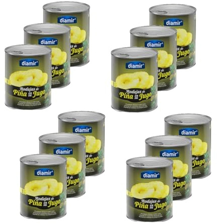 Lot 12x Ananas tranche au jus - 4/4 - Boîte 825g