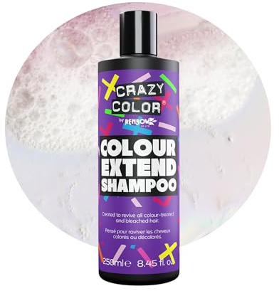 Crazy Color Extend Colour Safe Shampoo 250 ml | Bleached, Dyed, Damaged & Dry Hair, Preserve Hair Colour, Pigment Compatible