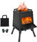 Poêle à bois de camping, poêle à bois portable, chauffage de tente de camping en plein air, petit réchaud avec sac de transport, pour randonnée, pique-nique, randonnée, barbecue, voyage, camping-car