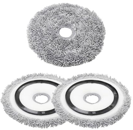 JINFOLI 3/10 Washable Reusable Mop Cloth, for Uwant, for U200 / U200 Pro Robot Vacuum Cleaner Dry And Wet Usage Mop Cloths Pad Floor Cleaning Mopping Pad (Size : 3 PACK)