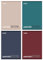 OFFICER PRODUCTS Cahier d'écolier/Format A5 96/96 feuilles à carreaux/Mixte Lot de 4 - Motifs assortis/Pour jeunes enfants/avec marge/Cartes blanches/Bleu à carreaux
