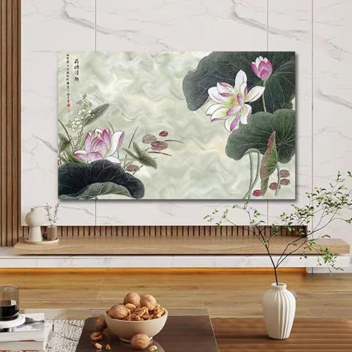 BALAMLB TV Computer Screen Cover 22-100In, TV Decorative Cover, Bright Colorful Dust Proof TV Screen Protector, He TV Cover Is Universal for Desktop/Curved Surfaces. E,80in[187x110cm]