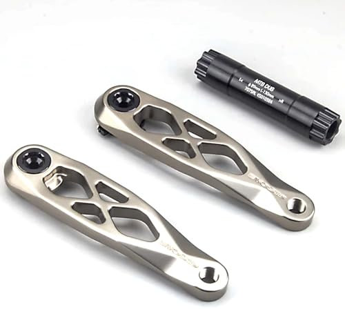 Ultraleichter MTB Fahrrad-Kurbel, Fahrrad-Kurbelgarnituren, Fahrrad-Kurbelarm-Set, 165mm DUB Achse 29mm Mountainbike-Kurbelgarnitur,3-Schrauben Geradeinstallation für Enduro AM (Titanium Crank 165mm)