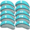 AMRTA Golf Club Iron Head Cover 10 Pack Protective Head Cover Fit All Iron Clubs Black Blue Orange Green (Cyan)