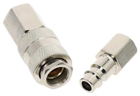 KanaAt Raccord de tuyau d'air Euro 1 pièce, raccord femelle à dégagement rapide 1/4 3/8 1/2 pouces, raccords pneumatiques femelles de type UE(PF 02)