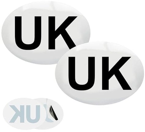 Tek Automotive Twin Pack Self Cling UK Car Sticker for Europe | Electrostatic UK Sticker for Car - Vinyl Stickers, European Road Legal, Reusable for Car Windows