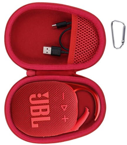 Aenllosi Travel Carrying Case Compatible with JBL Clip 5 Ultra Portable Wireless Bluetooth Speaker(Case Only) (Red)