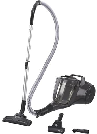 Hoover HP1 Pet Powerful Cylinder Vacuum Cleaner with Pet Hair Tool - Bagless, Compact, Lightweight, Corded, Washable EPA Filter, Large 2L Bin Capacity, Onboard Accessories, 700w [HP120PET]