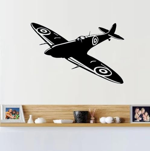 LUXINSHISU Cartoon Flugzeug Wandaufkleber Kampfjet Feuer Wandaufkleber Kinder Jungen Zimmer Dekoration Tapete Wandbild PVC Wanddekoration
