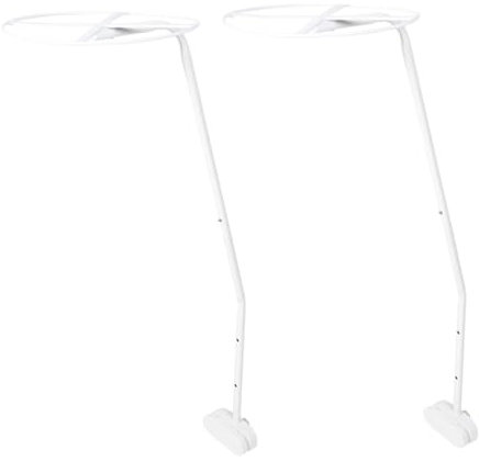 Cabilock 2 Ensembles Support Moustiquaire pour Lit Bébé Support De Lit à Clipser Support De Filet De Berceau Support De Moustiquaire pour Lit Soutien Net Blanche Tuyaux en Acier
