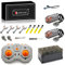 16-teiliges Technik Power Functions Wiederaufladbar Einstellbare Geschwindigkeit Fernbedienung Wiederaufladbares Lithiumbatterie und Hochgeschwindigkeits M Motor Set Kompatibel mit (M Motor × 2)