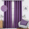 Viste tu hogar Pack 2 Cortinas Jacquard 150x260cm + 2 Cojines Rectangulares 30x50cm, Decoración Coordinada, Confort, Ideal para Salón de Otoño y Invierno, Color Lila