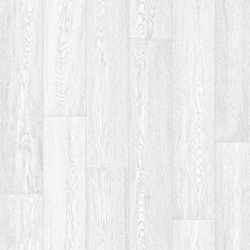 White Modern Wood Effect Anti-Slip Vinyl Flooring for Home, Shops, Offices, & Hospitals, 2.0mm Thick Cushion Backed Vinyl Sheet, 5 Years Warranty-4m(13'1) X 2m(6'6)-8m²
