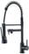 TVTIUO Kitchen Tap, High Arc Kitchen Tap with Pull-Out Sprayer, 360° Swivel Dual Spout Kitchen Sink Faucet, Black Kitchen Faucet, Stainless Steel
