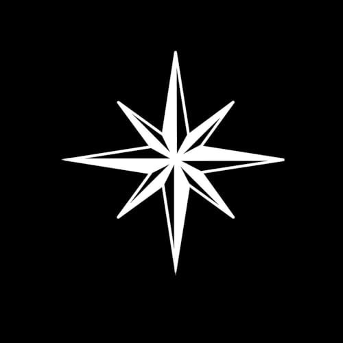 JIFENLI Autocollant de Voiture 15 * 15cm rose des vents personnalité voiture autocollants hors route camion ordinateur portable pare-chocs fenêtre vinyle autocollant