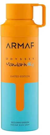 ARMAF Odyssey Mandarin Sky Körperparfüm für Herren, limitierte Edition, frischer Zitrusduft, 200 ml, 2 Stück